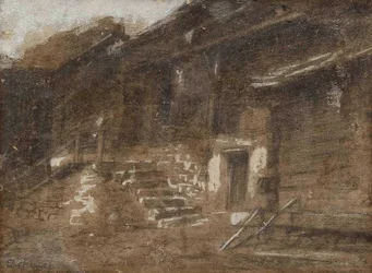 Hinterhof mit Treppenaufgang